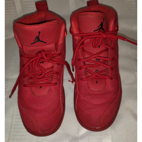 Nike Air Jordan Retro Red Kids Shoes 151186-601 Little Childs Size 13C 2018 - Picture 2 of 10